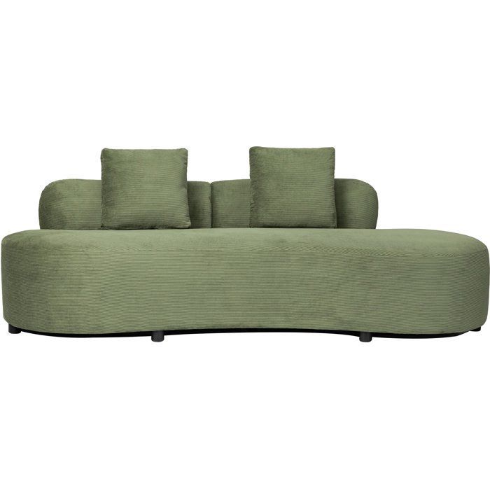 Canapé fixe - 4 places - SOPHIE - Tissu Vert - 232 x 94 x 70 cm