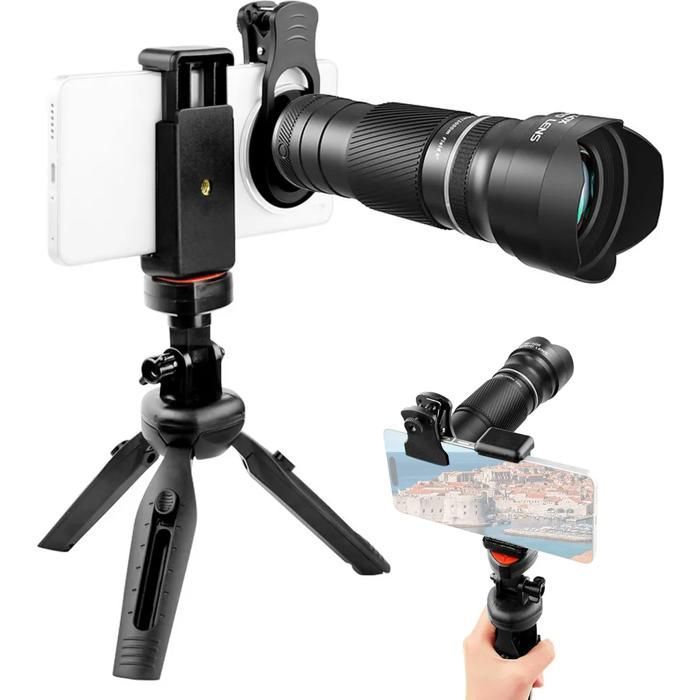 Kit de teleobjetivo 40x con trípode, alta resolución, antiviñeteo, revestimiento multicapa FMC YYV.