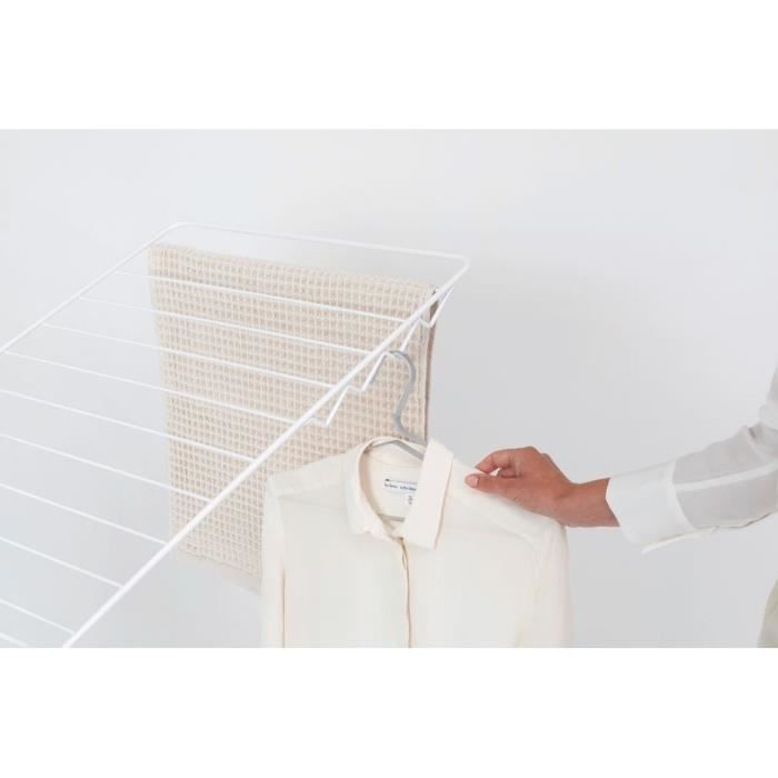 BRABANTIA - HangOn - Wasdroger - 25 m - Met wasrek - Wit