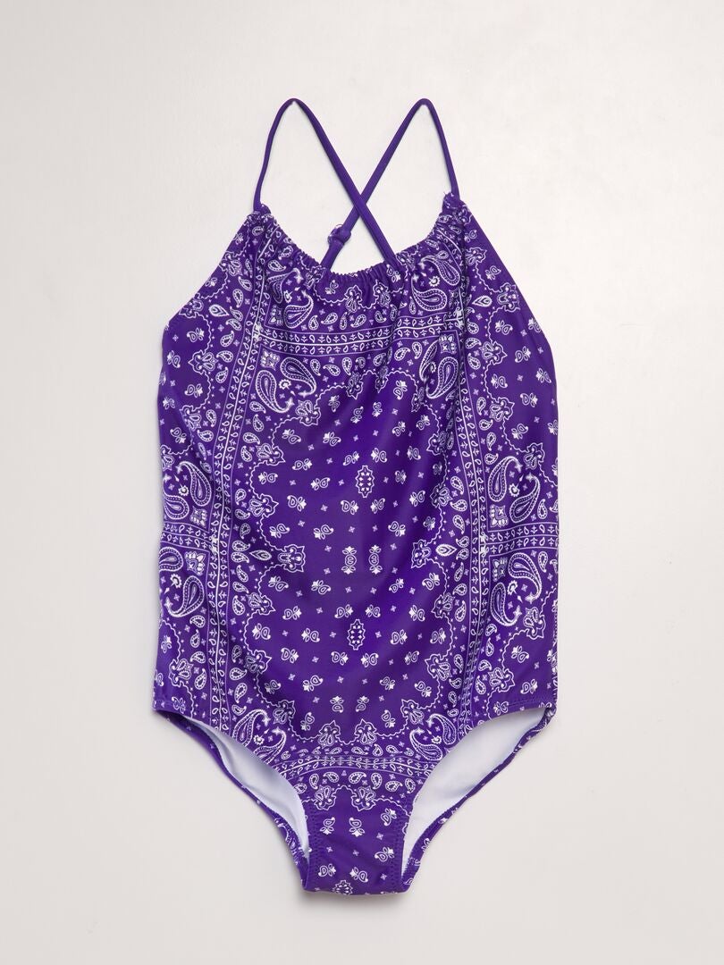 Maiô Paisley de uma peça - ROXO