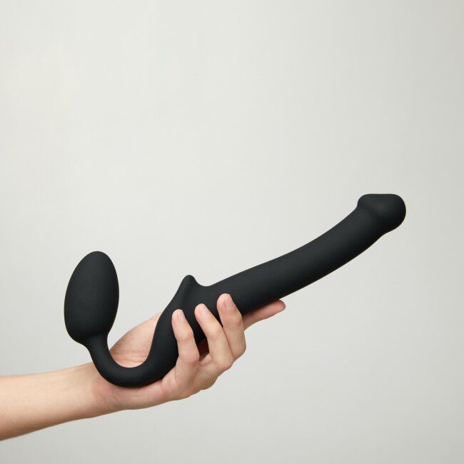 Strap-On-Me Szilikon Hajlítható Strap-on Fekete S
