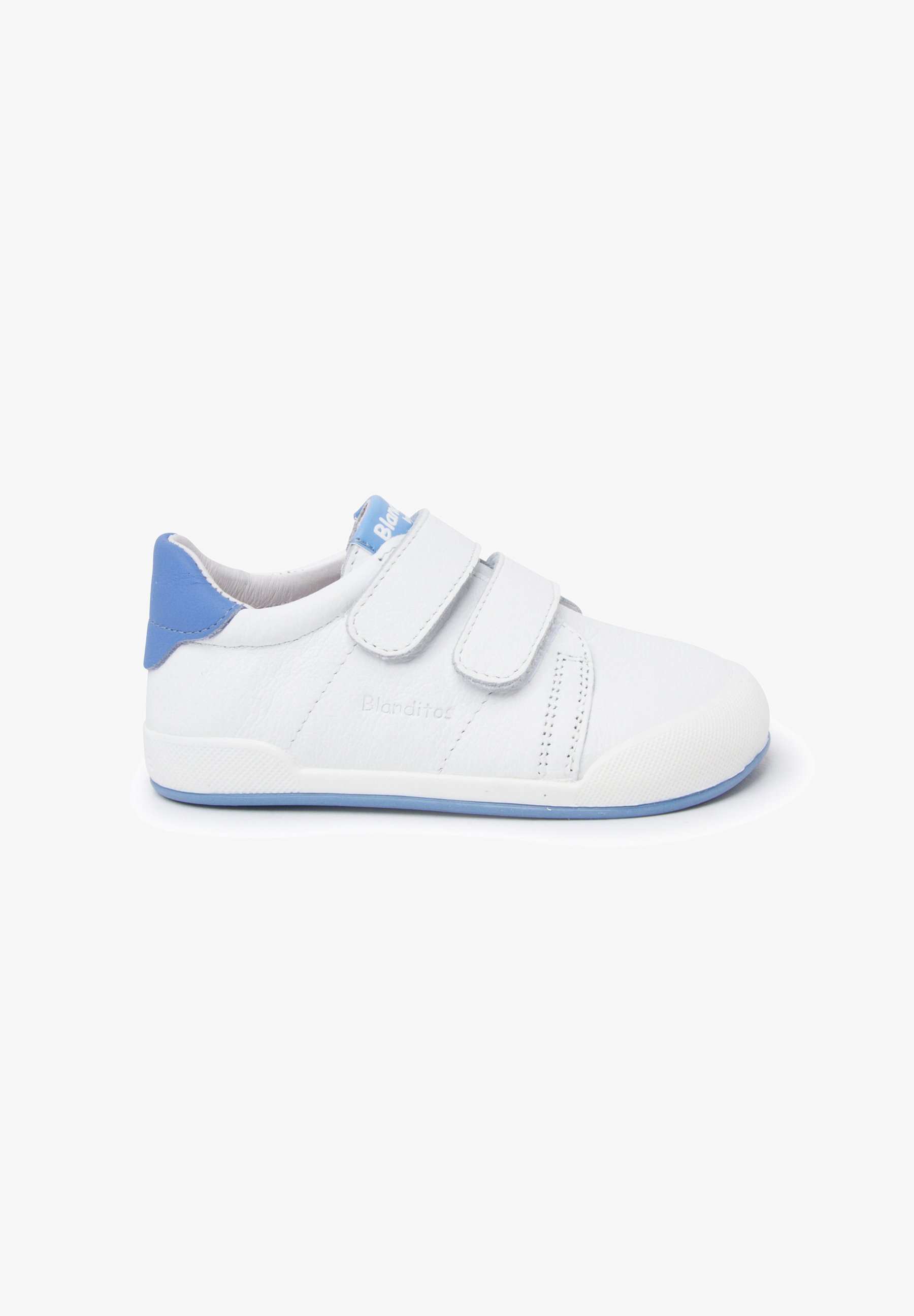 Pisamonas Babyschuhe - weiß/blau
