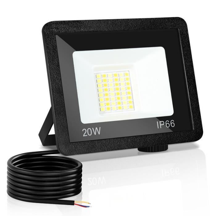 Proyector LED - Hengda - 20W - IP66 - 3 colores - Aluminio y cristal templado