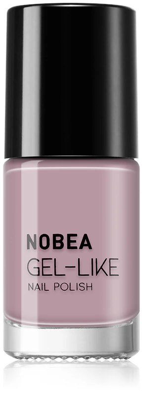 Conjunto de esmaltes NOBEA Day-to-Day com 4 peças, efeito gel, na cor nude.