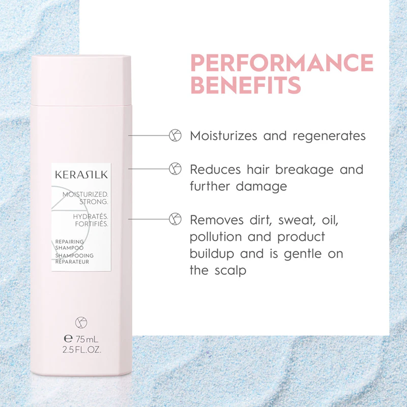 Kit de viagem KERASILK Essentials Repairing Set para cabelos secos e danificados