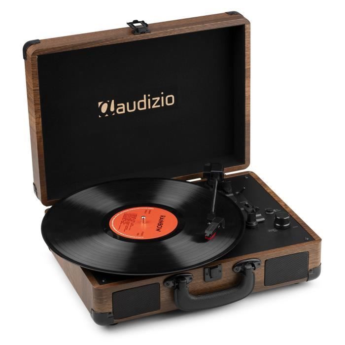 Turntable - AUDIZIO - RP116W - Bluetooth IN & OUT - Built-in Speakers - Vintage Acacia