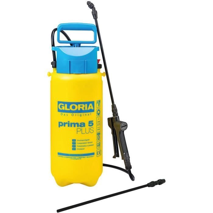 Pulverizador de pressão GLORIA Prima 5 Plus - 5L - Resistente a ácidos