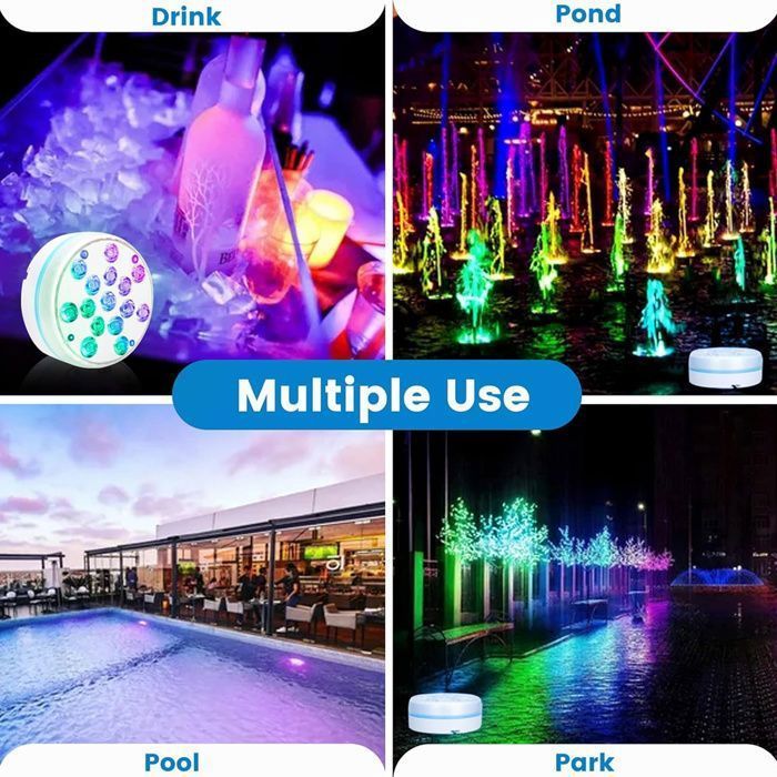Luz LED subacuática para spa - Lay-Z-Spa - 7 colores - Rojo - Verde - Azul - Azul claro - Blanco - Morado - Amarillo