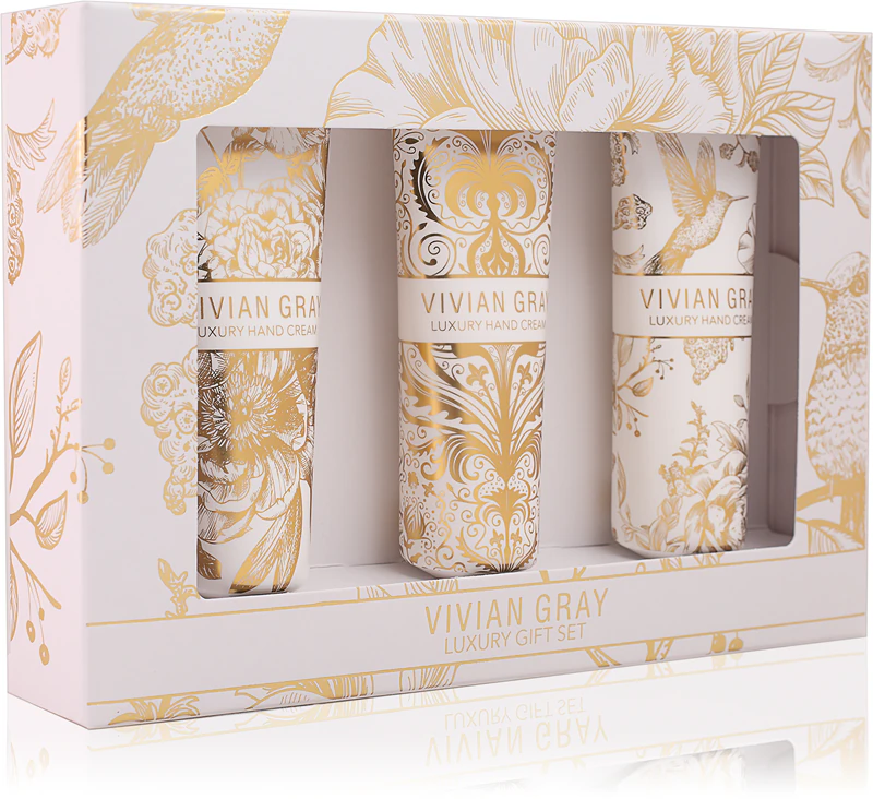 Vivian Gray fluwelen witte hand cadeauset
