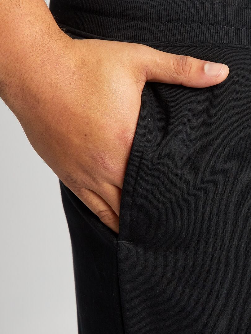 Pantalones deportivos de felpa - Negros