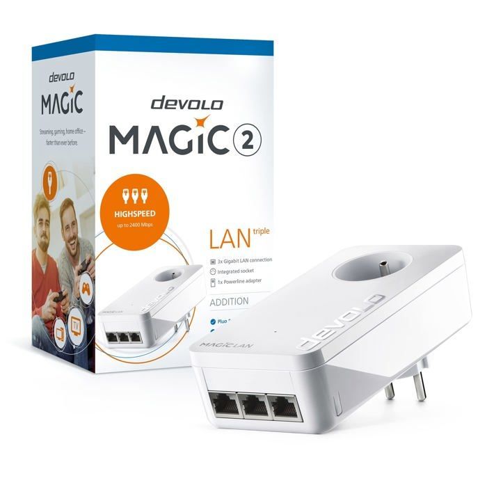 Powerline-adapter - Devolo - Magic 2 LAN Triple BE - 2,4 Gbit/s - Ethernet
