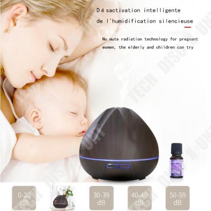 Humidificador TD® - Acabado imitación madera - Gran capacidad - Aromaterapia - Control remoto