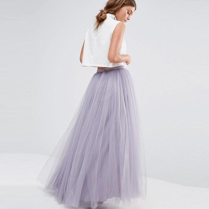 Jupe longue en tulle lavande de rêve, jupe maxi glamour pour femme, jupe Lolita 5 couches en tulle, tutu, jupe, jupe, faldas mujer, sur mesure