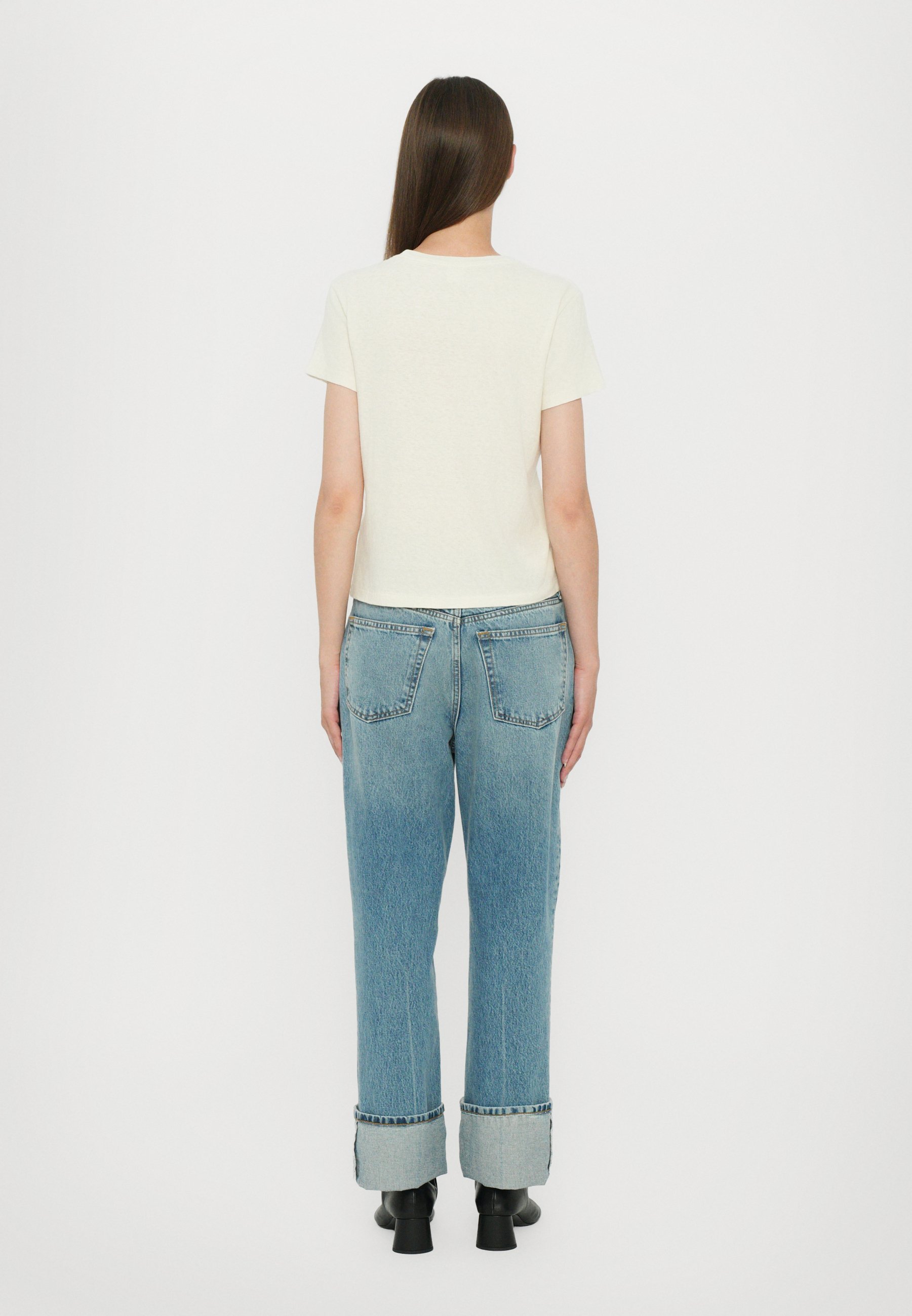 RE/DONE CLASSIC TEE SUPERHELDEN - T-shirt met print - vintage wit