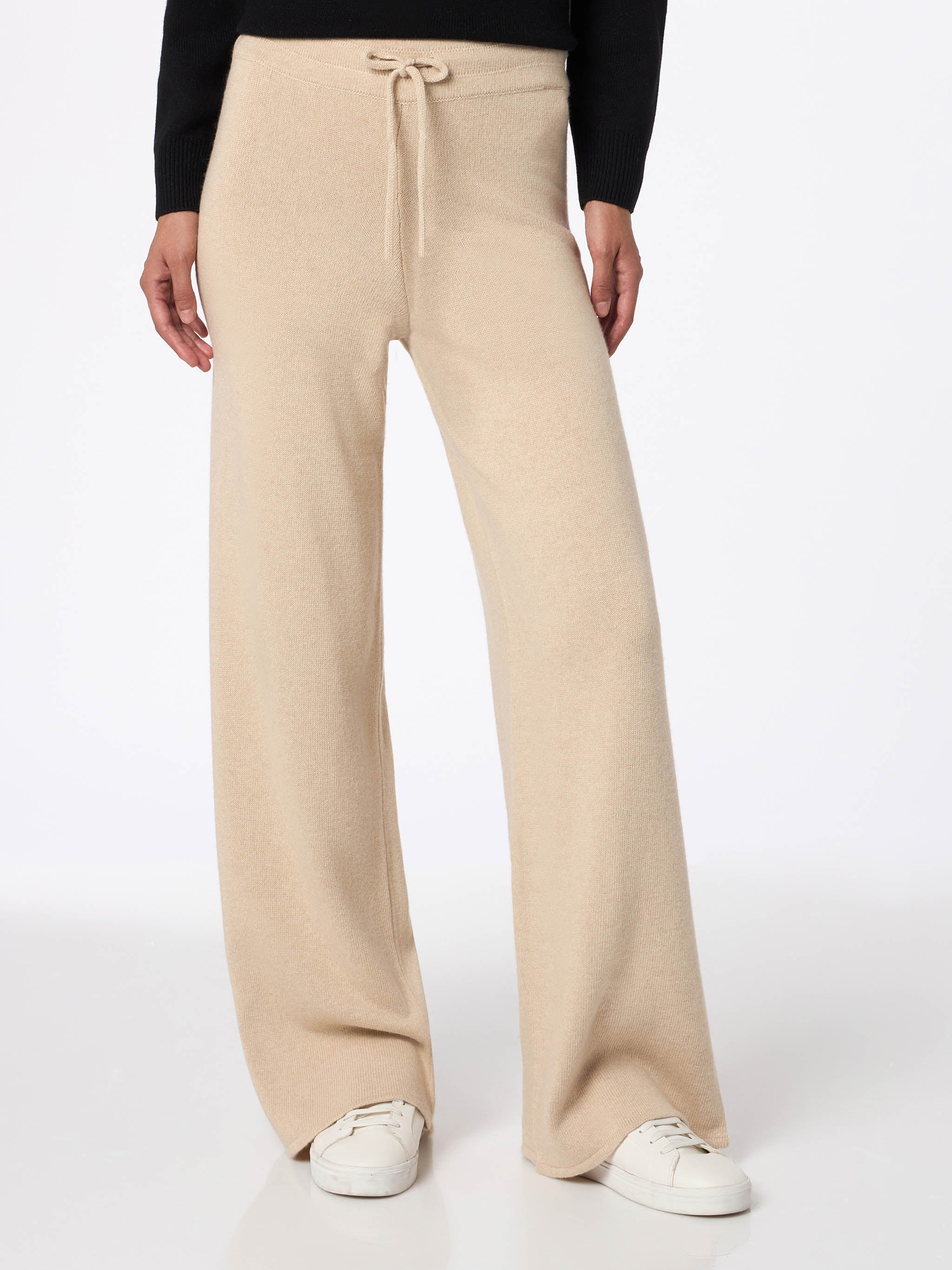 Beige gebreide Cambon damesbroek