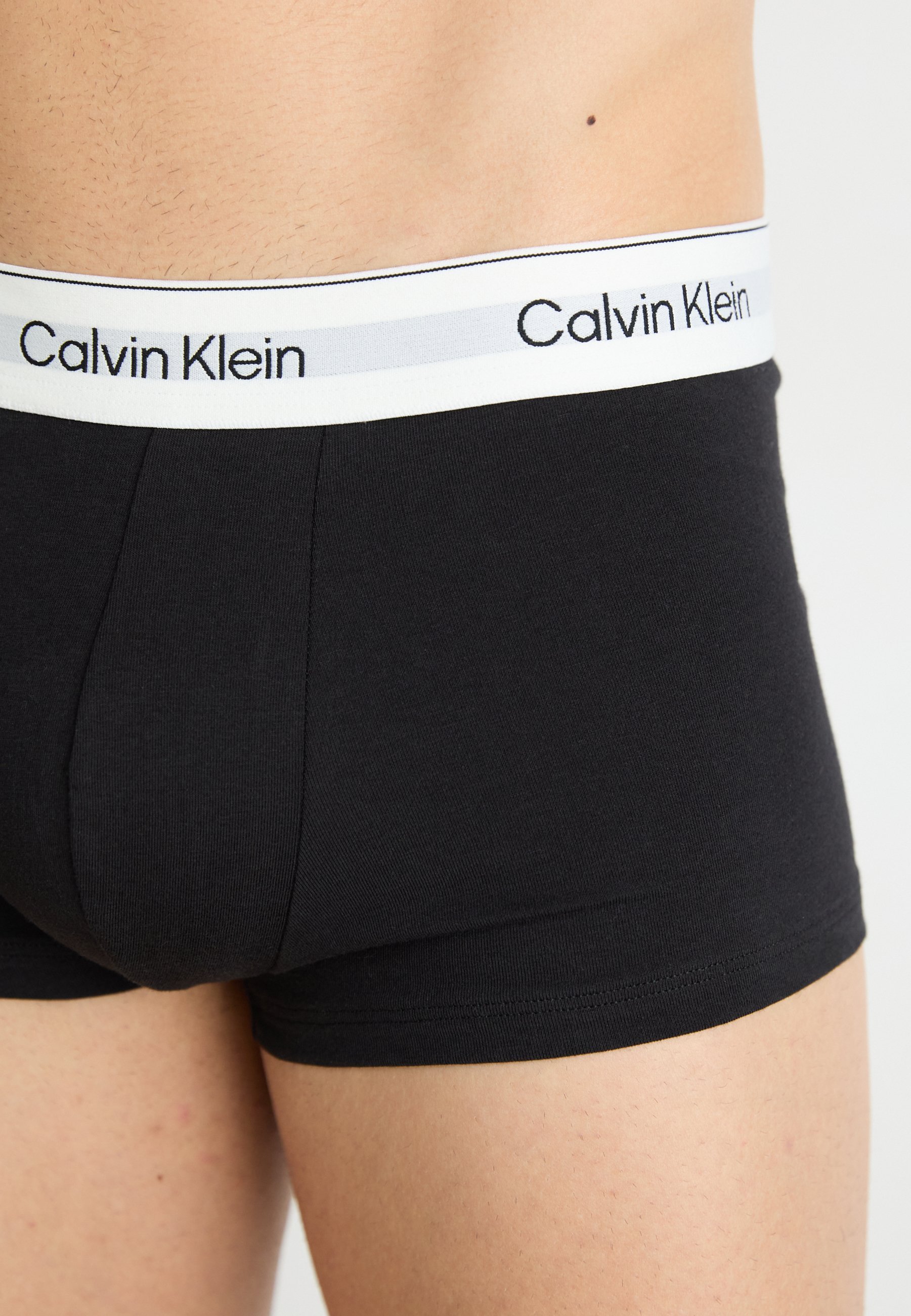 Calvin Klein Unterwäsche 3er-Pack Low Rise Trunks Icon Cotton Stretch - Hosen - Weiß/Hellblau/Blattmuster