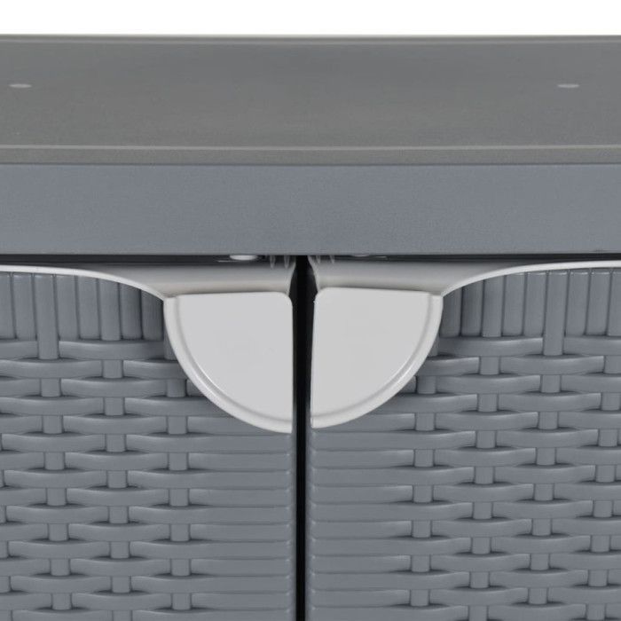 vidaXL Armoire de rangement de jardin gris 65x45x88 cm PP rotin 364062
