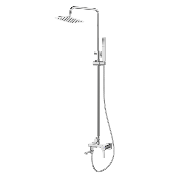Zestaw prysznicowy z baterią Invena Glamour chrom