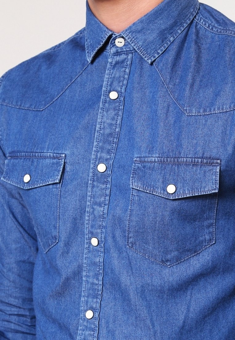 CELIO Skjorte - steinblå denim