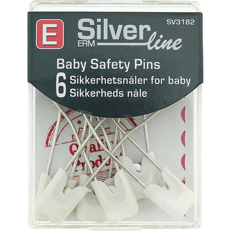 Babysikkerhetsnåler, 6 stk.