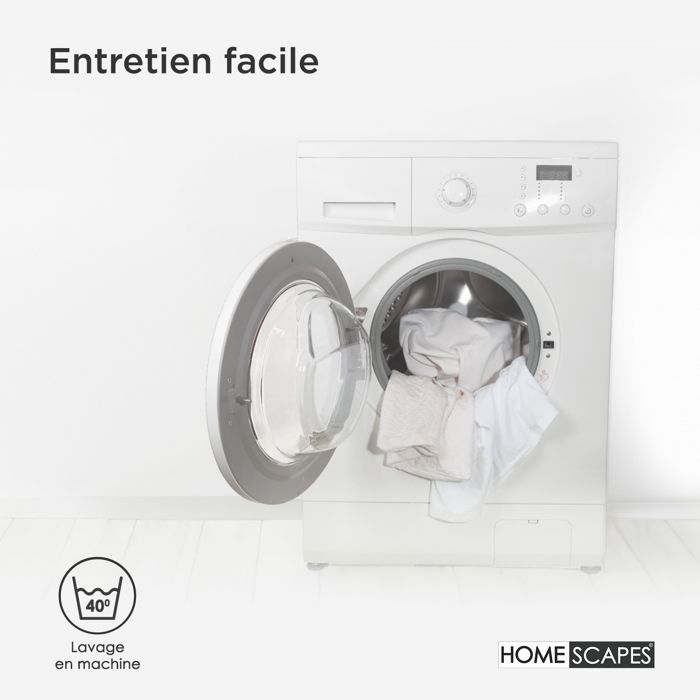 Protège oreiller - HOMESCAPES - Lot de 4 - Matelassé en polycoton - 50 x 75 cm