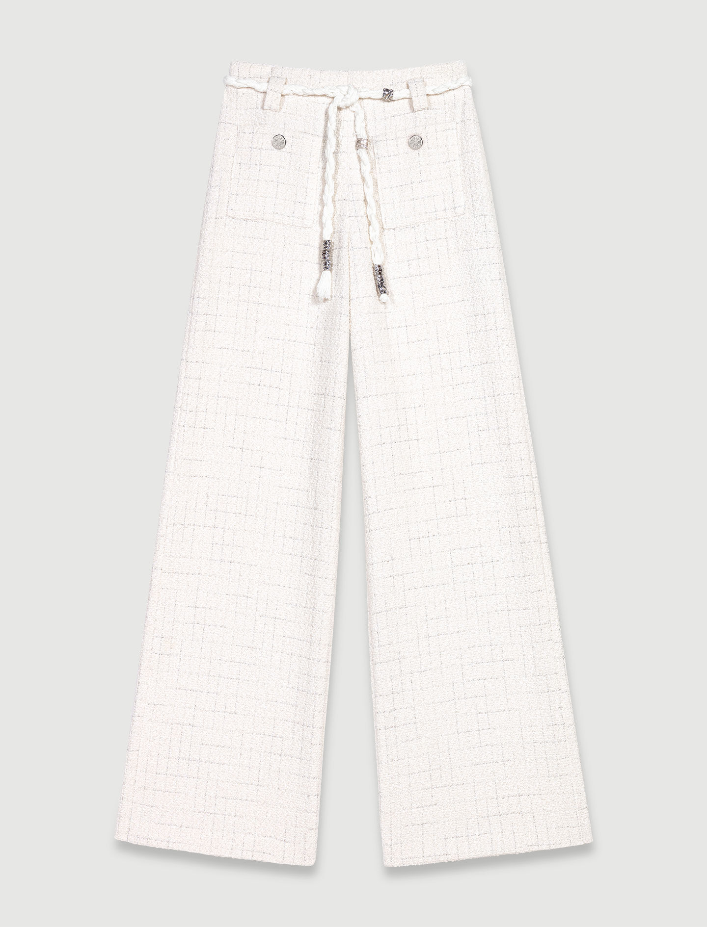 Broek van metallic tweeddraad - Raw