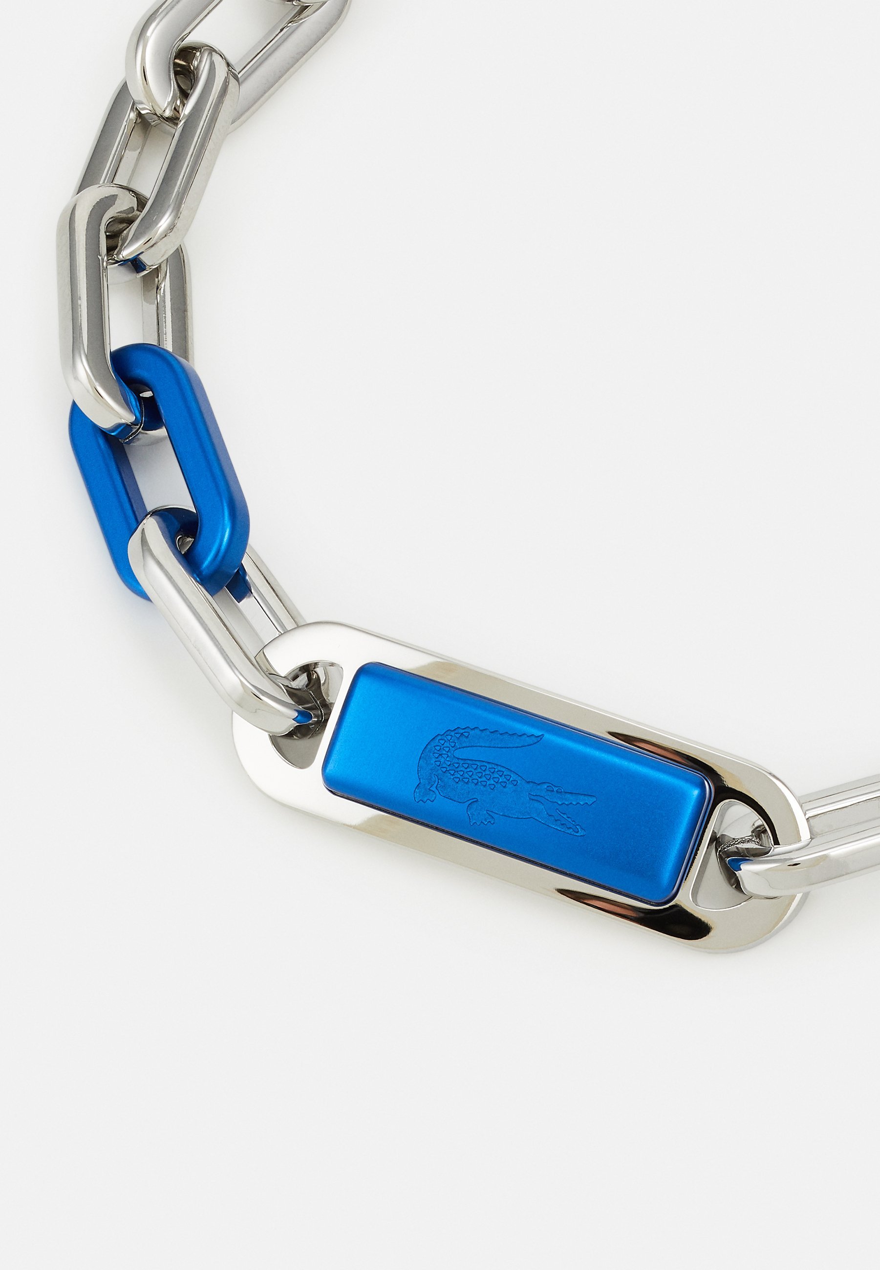 Lacoste CREW - Armband - zilverkleurig/blauw