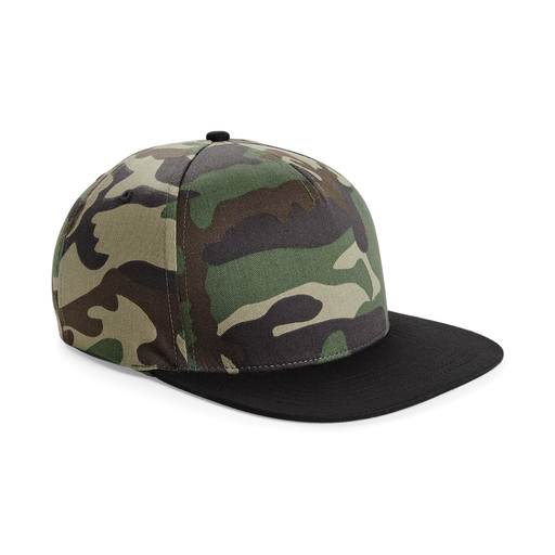 Gorra Plana Con Visera Plana Beechfield Camuflaje Retro