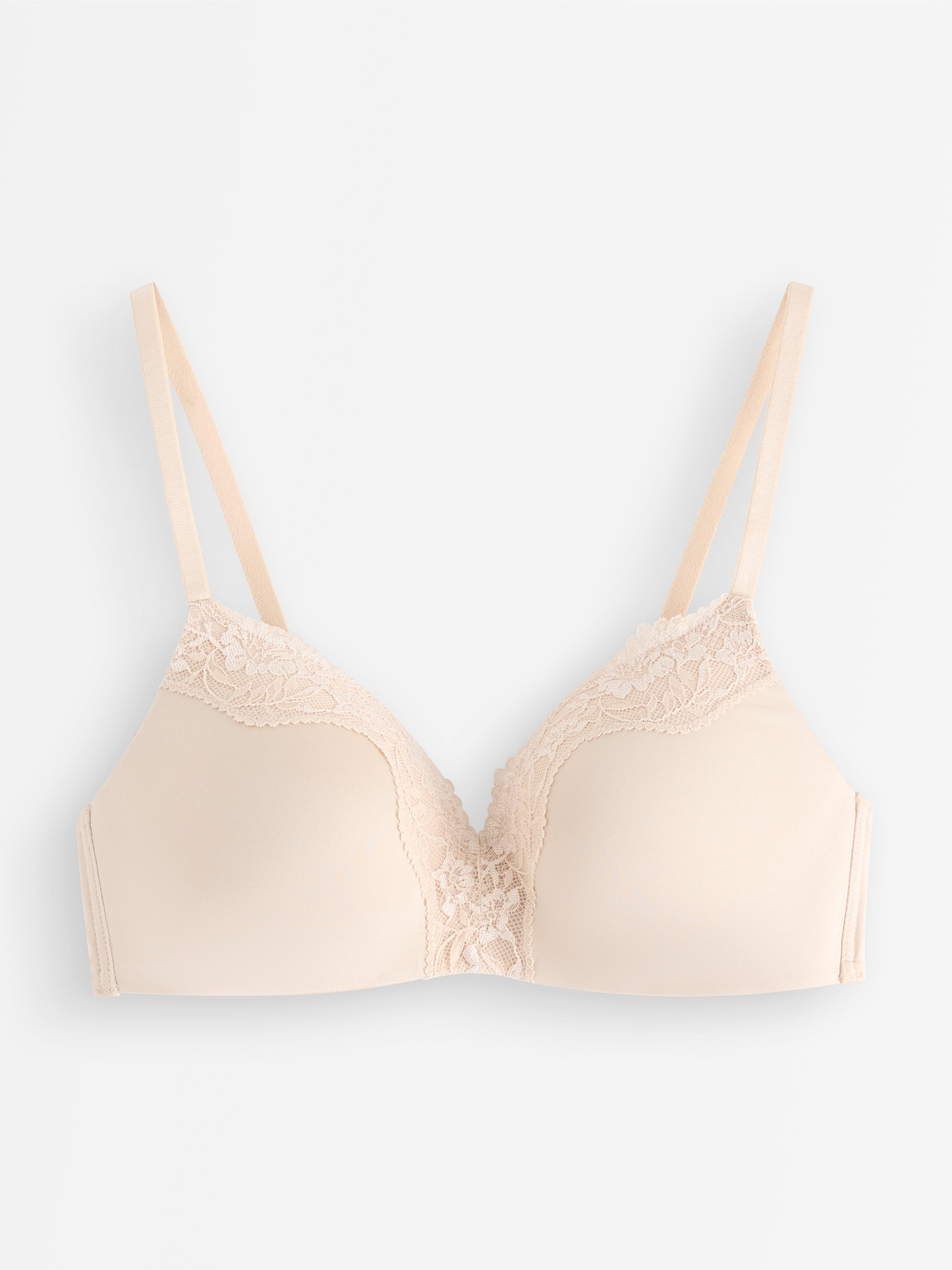 Flora bygellös bh med spetsdetaljer Light Beige