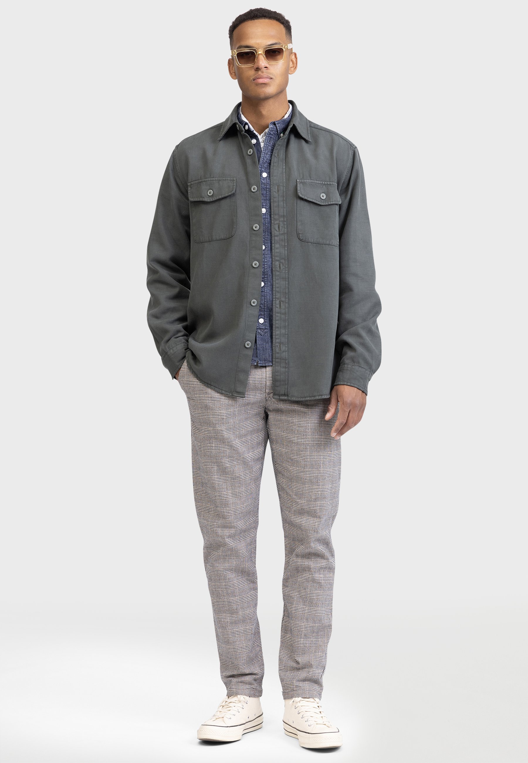 Pantalon Rebel KING Redéfini - gris/moutarde