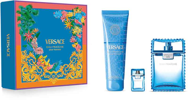 Conjunto de presente Versace Eau Fraîche para homens
