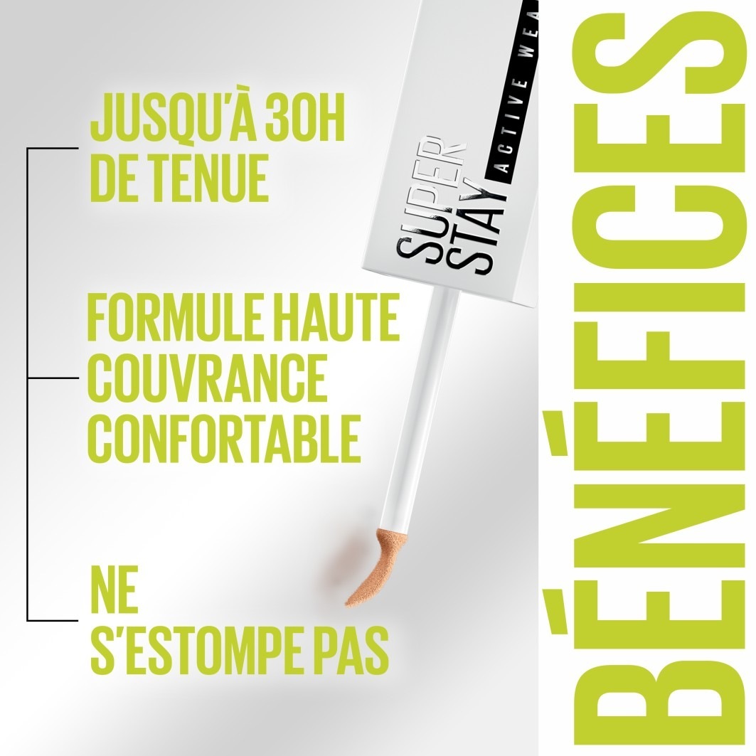Maybelline korektor SuperStay 30H Active Wear – 11,54 ml