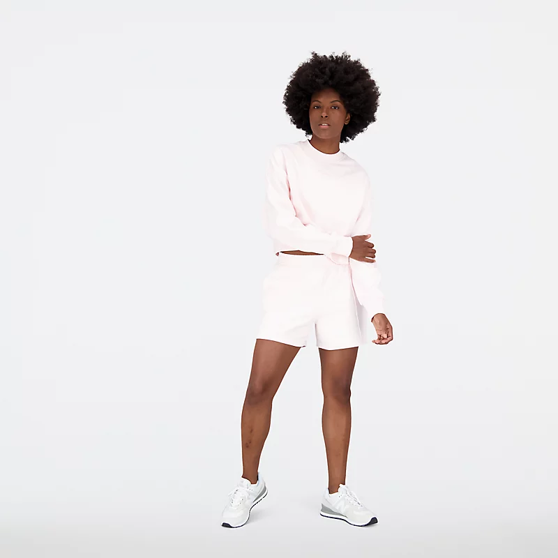 Athletics Nature State Damen-Shorts aus French Terry - GEWASCHENES ROSA