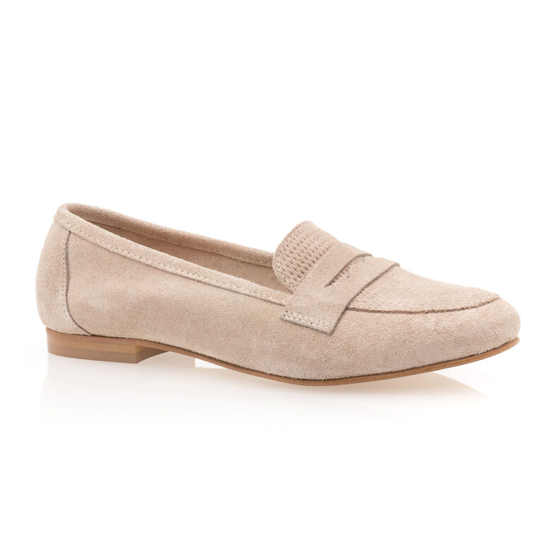 Beige Damen-Loafer/Bootsschuhe