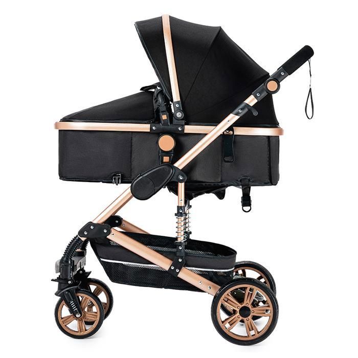 Magic ZC 3-in-1 Stroller, Travel System, Travel Cozy Stroller, Up to 15kg, 0-3 Years, With Large Basket, High Landscape View, Black