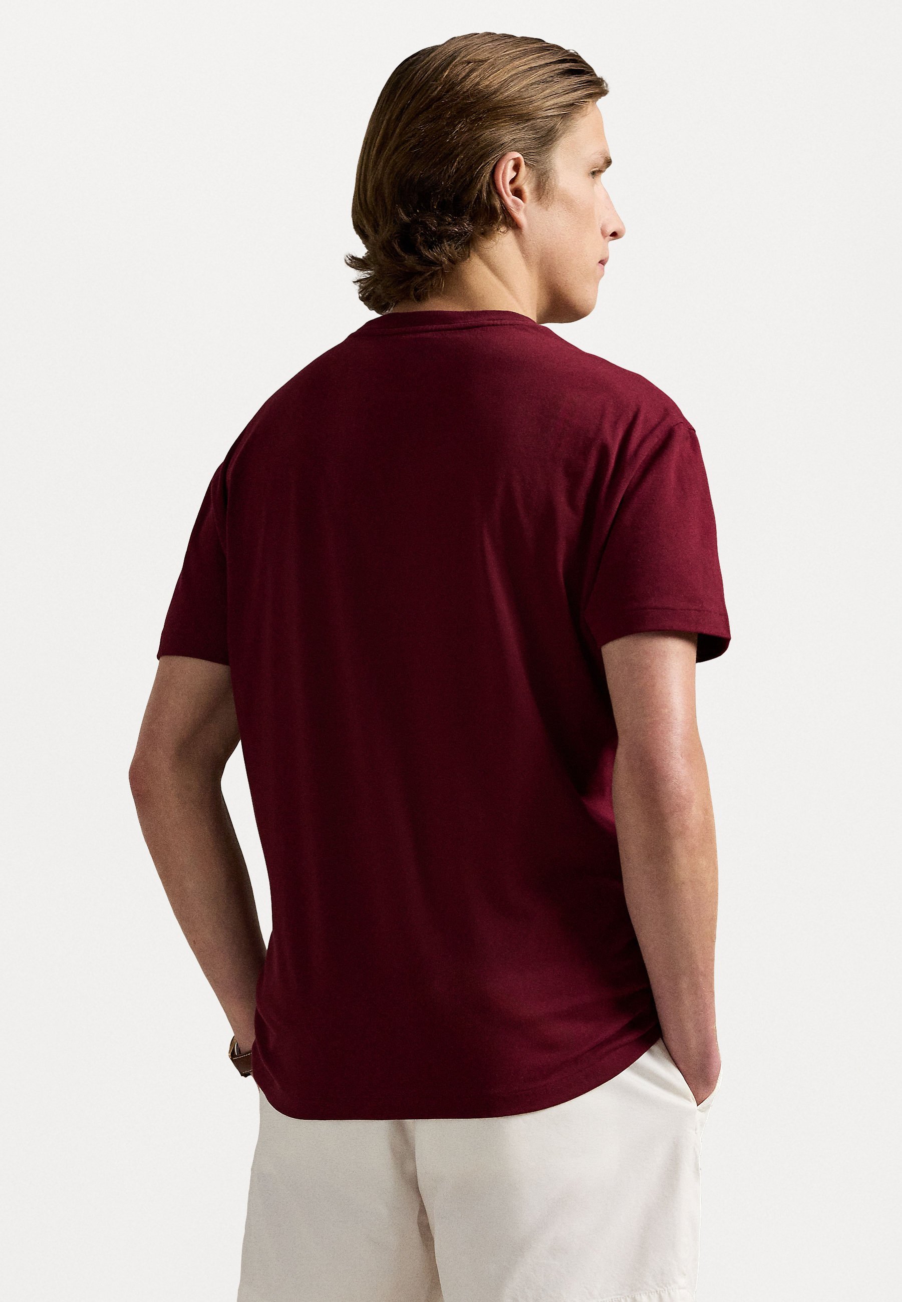 T-shirt Polo Ralph Lauren CUSTOM SLIM FIT LOGO JERSEY - T-shirt stampata - colore vino classico