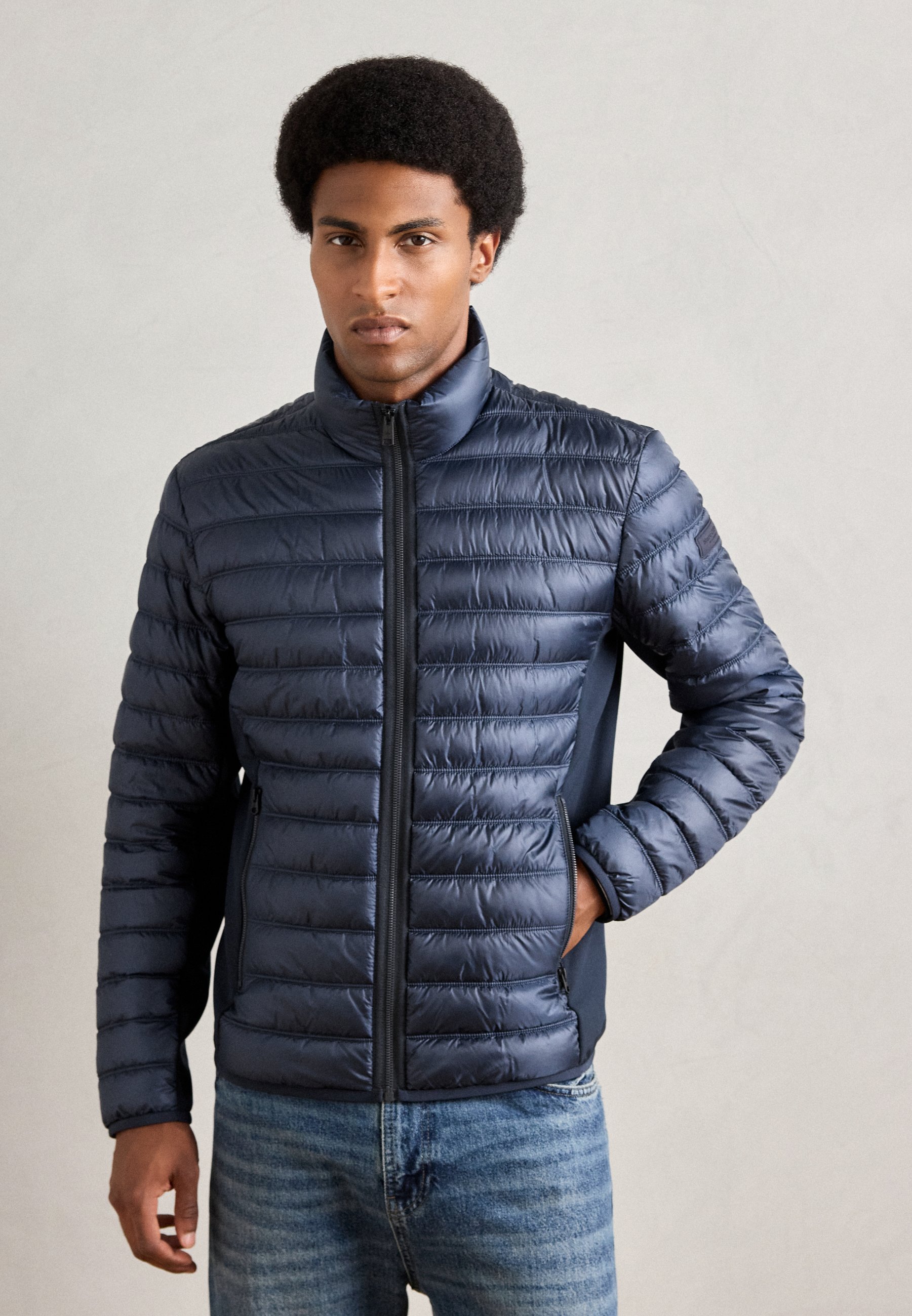 Giacca Marc O'Polo HYBRID STAND UP COLLAR - Giacca leggera - blu scuro