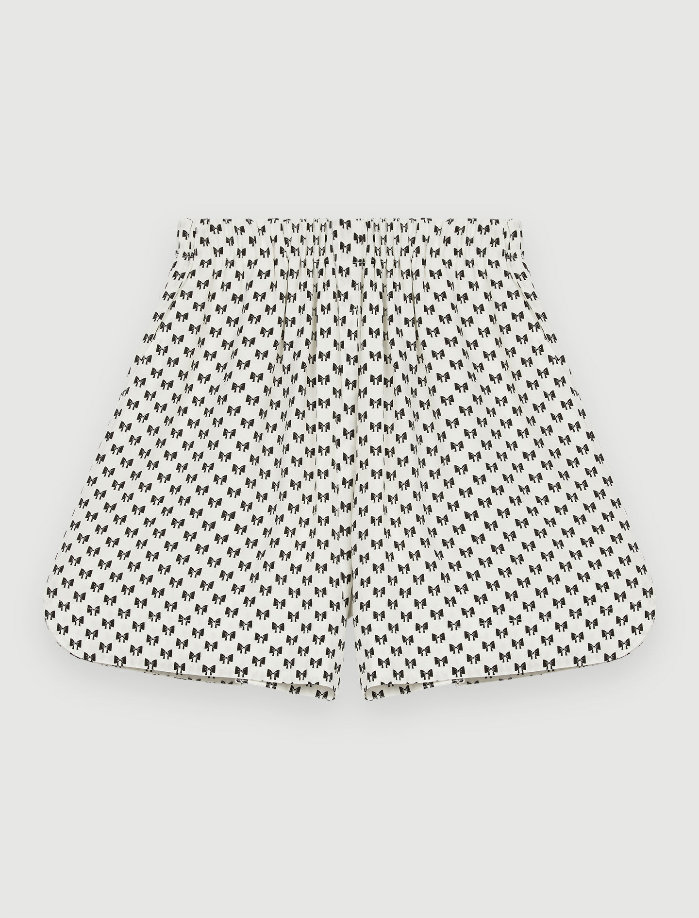 Bedrukte shorts - Ecru knopen
