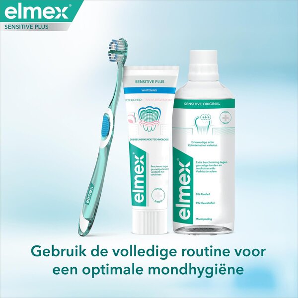 Elmex μάσκες για ευαίσθητες τσίχλες Sensitive Plus + απαλό λευκό 75ml<br>75ml