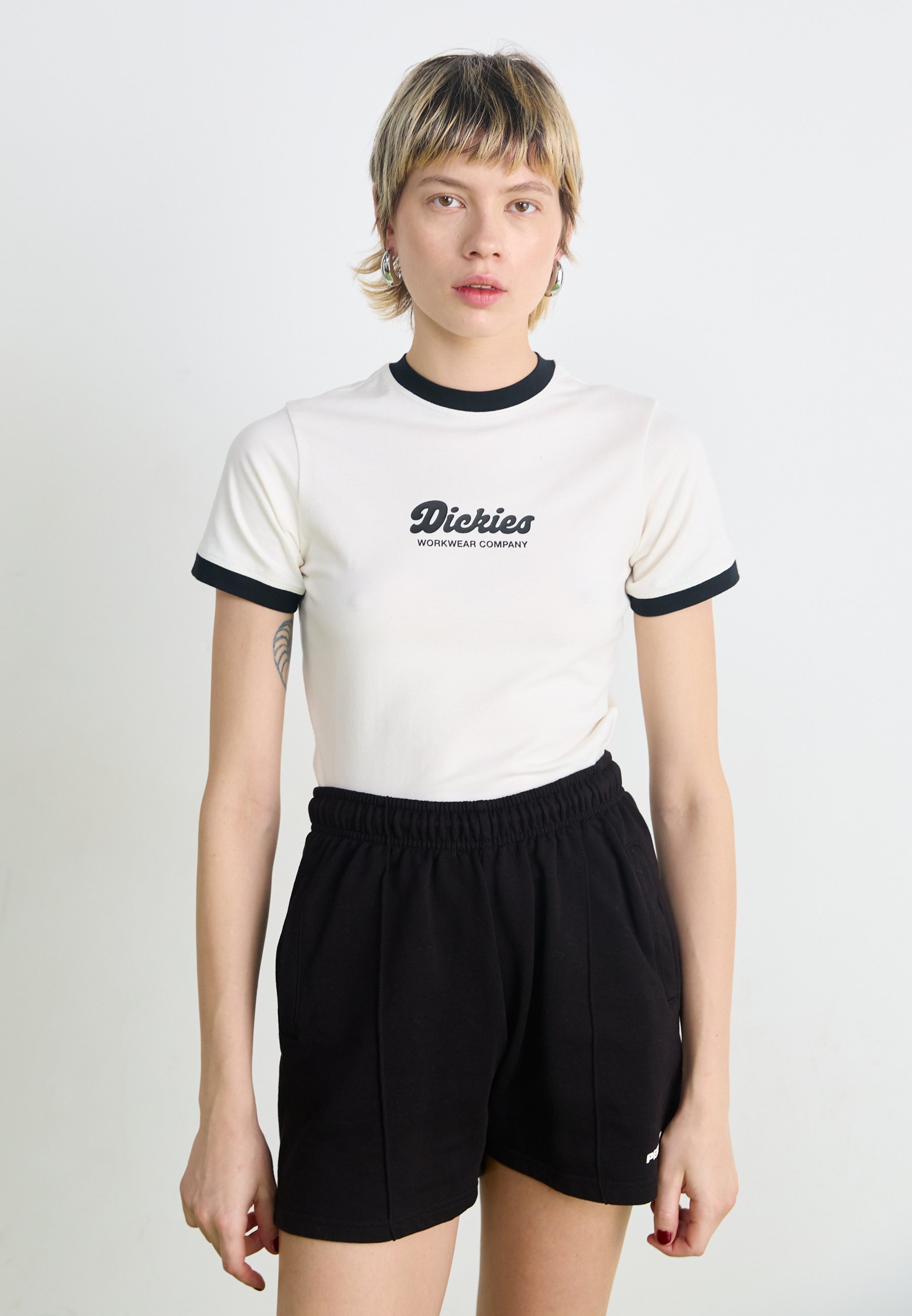 Dickies LEWISTOWN RINGER TEE - T-shirt imprimé - Aigrette