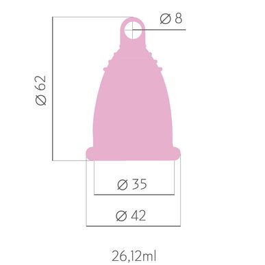 SelenaCare roza menstrualna skodelica M 1 kos 1 kos