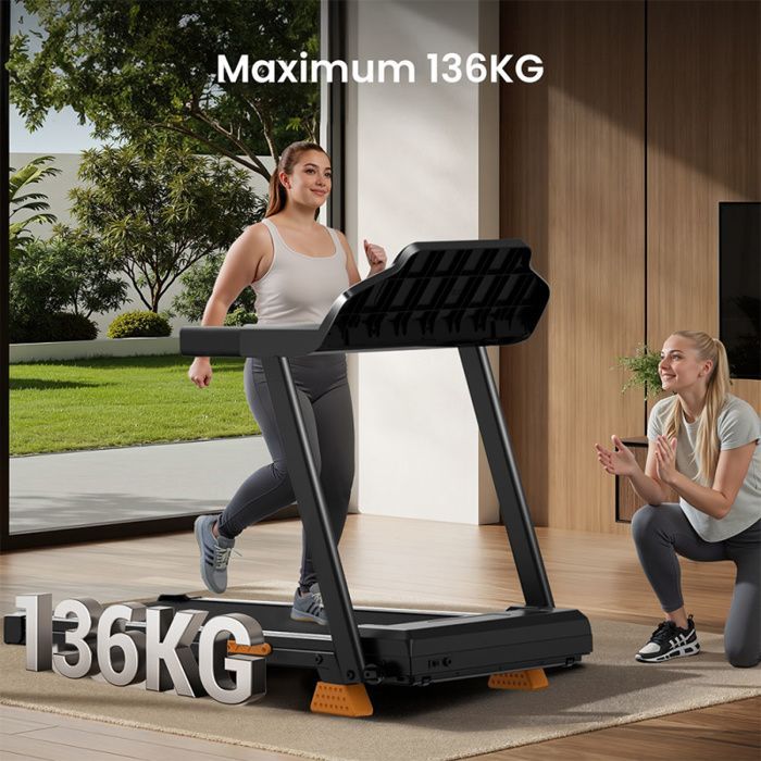 Esteira dobrável ROBORE SF20 para uso doméstico - Inclinação de 15% - Velocidade de 12 km/h - Carga máxima de 136 kg - Superfície de corrida de 97 x 40 cm