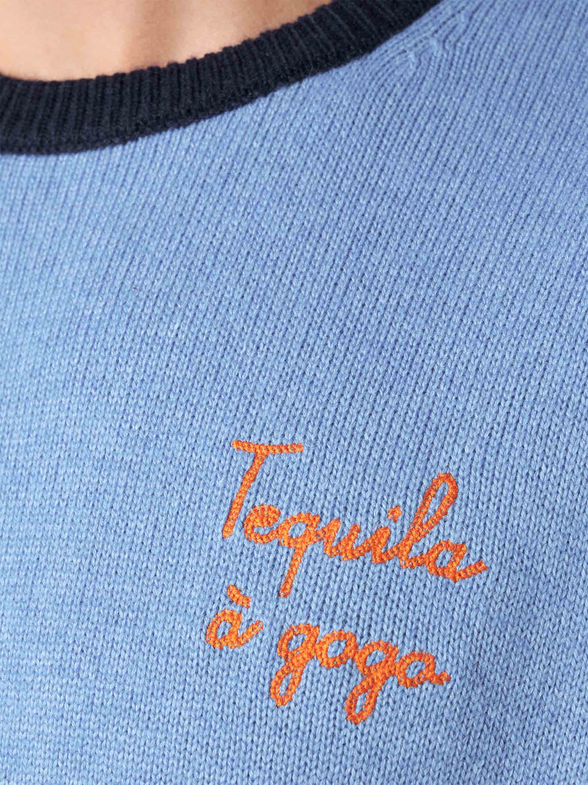Svijetloplavi muški džemper s vezom Tequila à gogo