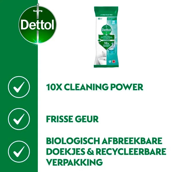 Dettol Ocean vlažne maramice za čišćenje 110 komada