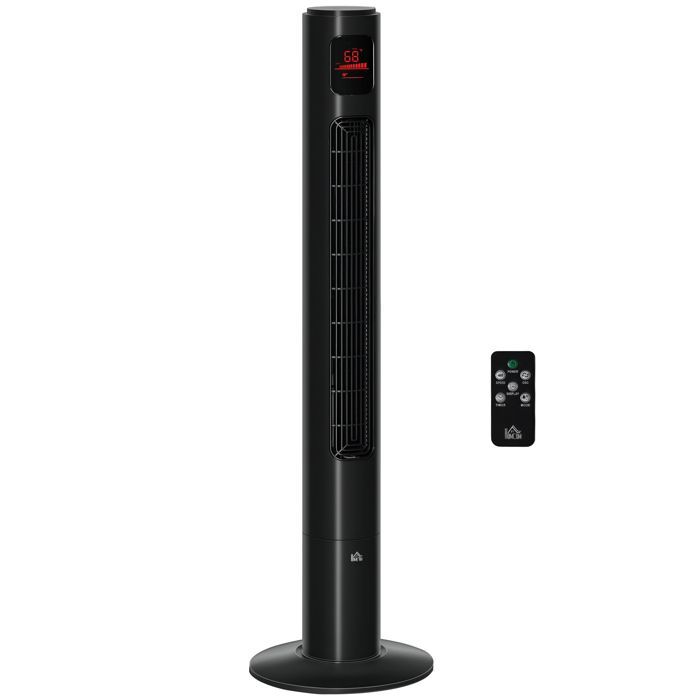HOMCOM - Ventilador de torre - ABS - 31,5 x 31,5 x 117 cm - Negro