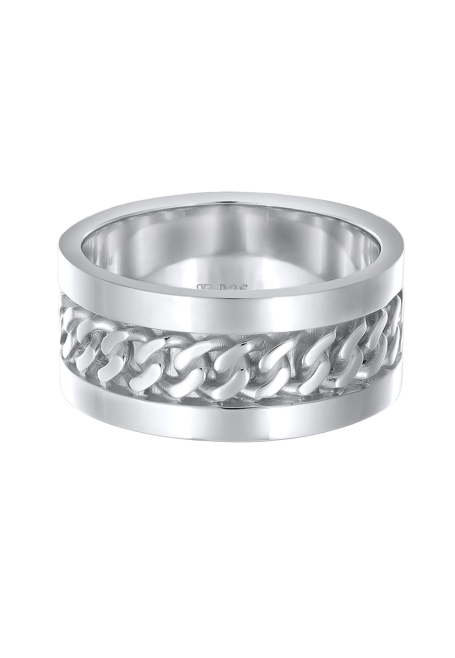 Elli Femmes Bande Chain Design Large en Argent Sterling 925