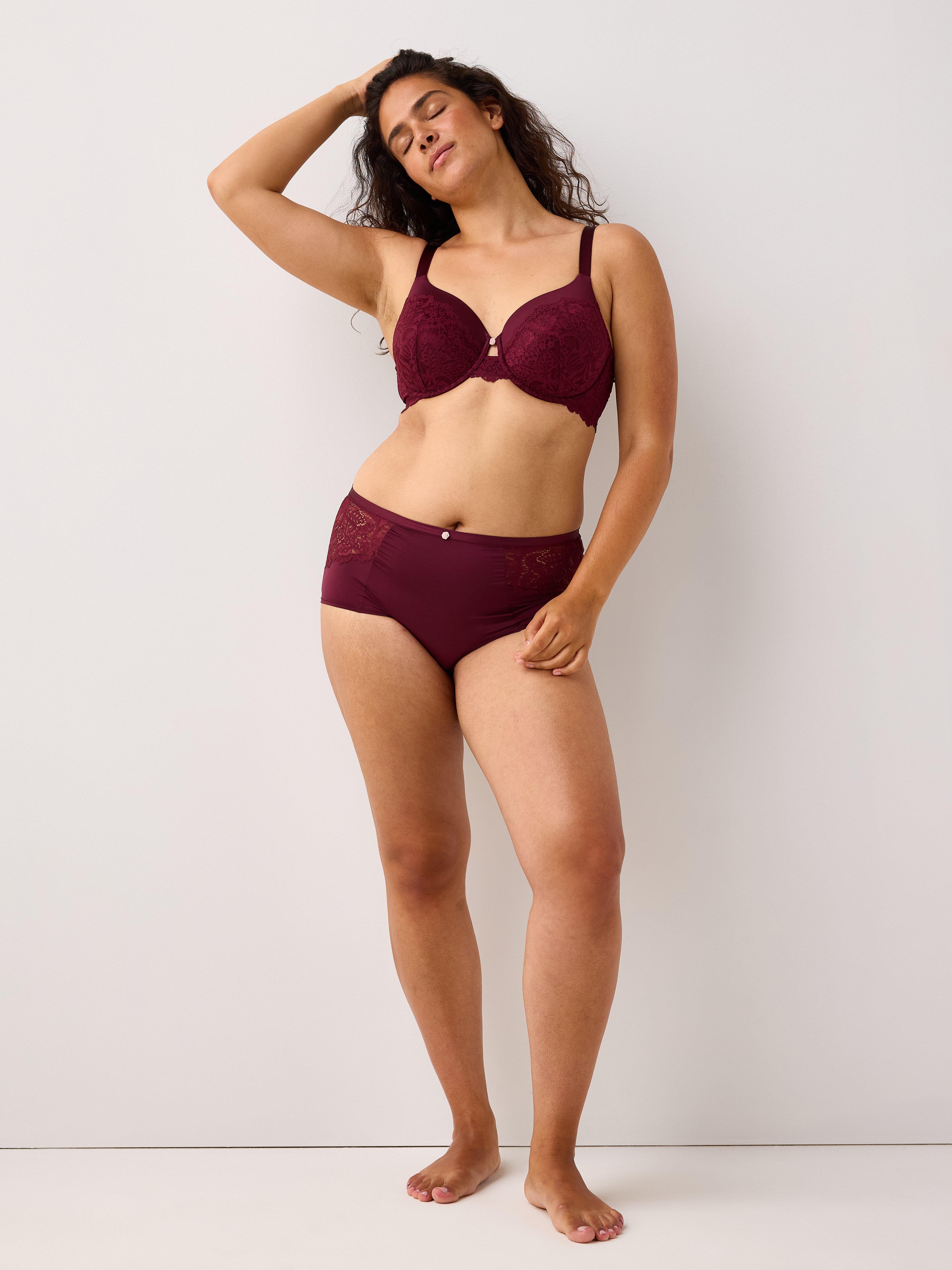 Soutien-gorge t-shirt Dahlia rouge foncé poussiéreux