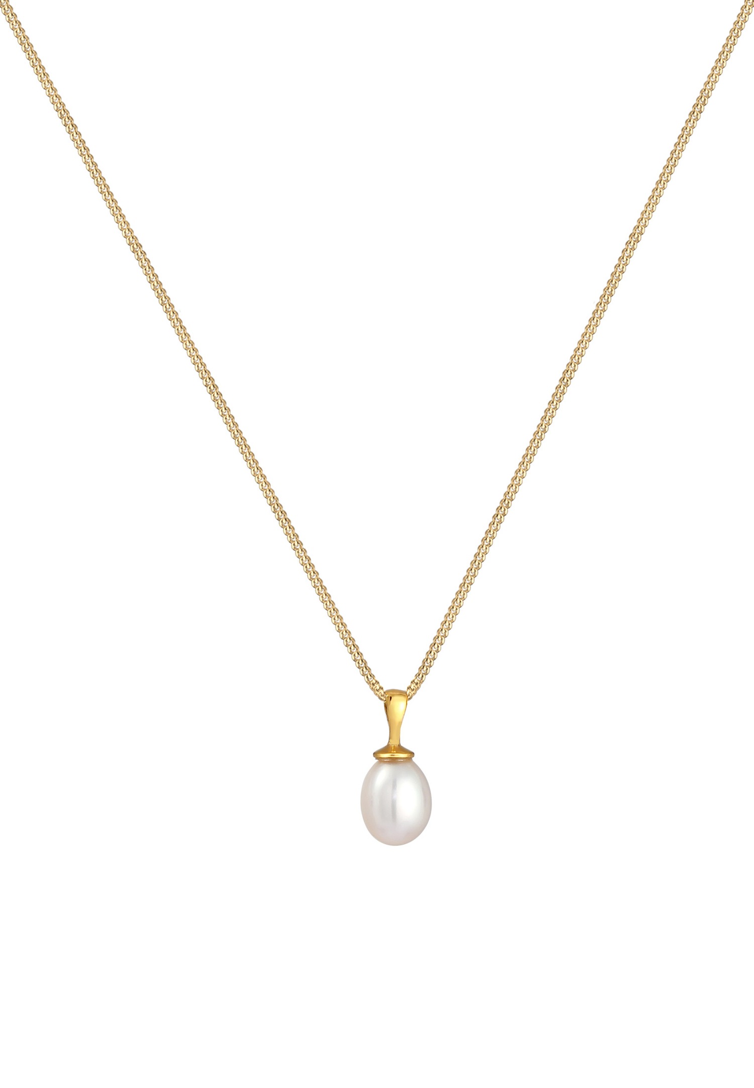 Elli Femmes Intemporel Filigrane avec Perle de Culture d'Eau Douce en Argent Sterling 925 Plaqué Or