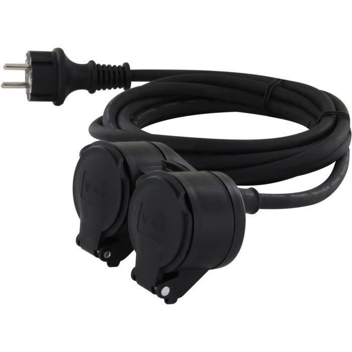 Extensão Chacon HO5RR-F 3 x 1,5 mm² - IP44 Cabeça Dupla - 10 m -