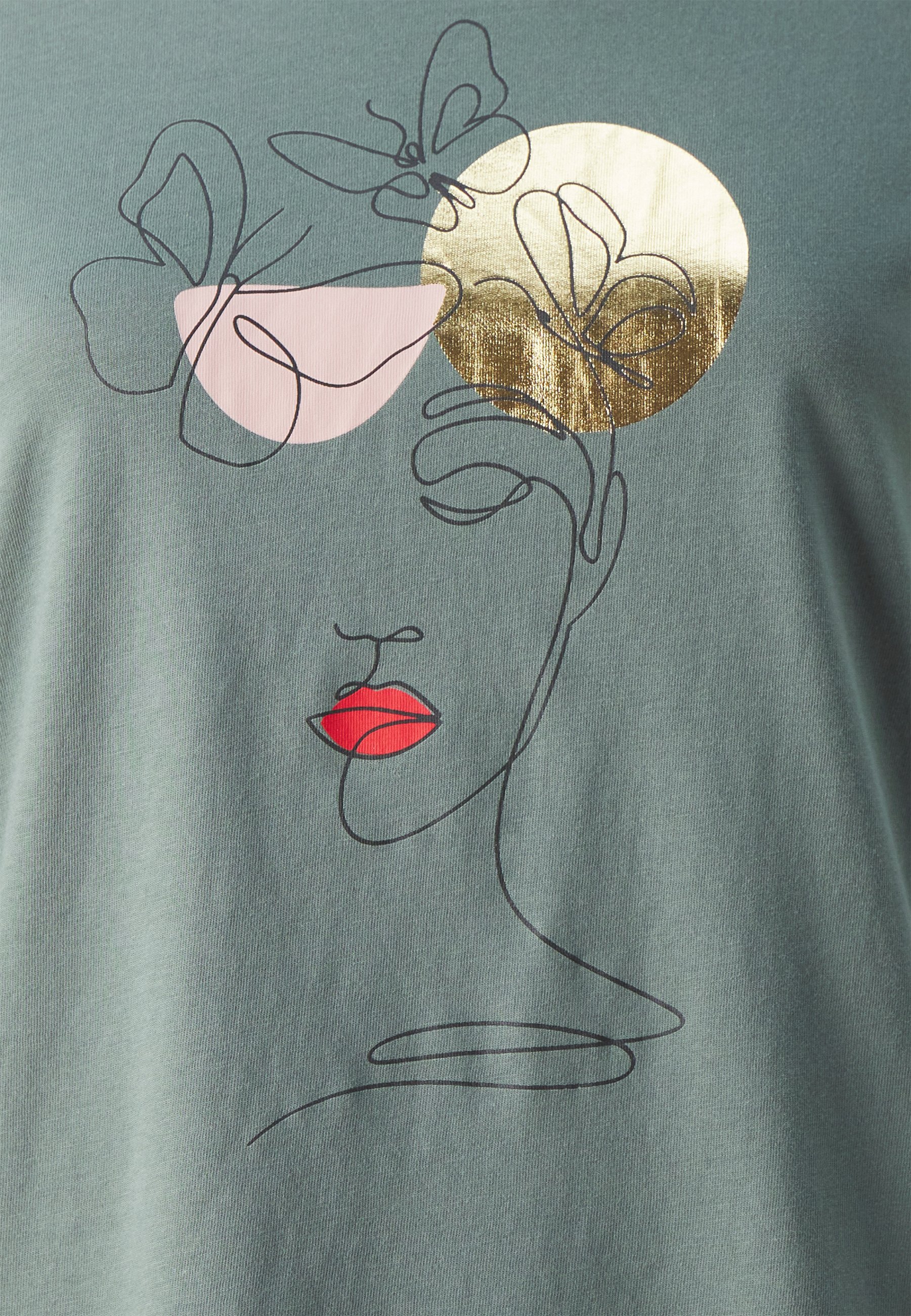 ONLY ONLKITA LIFE - T-shirt met print - balsemgroen
